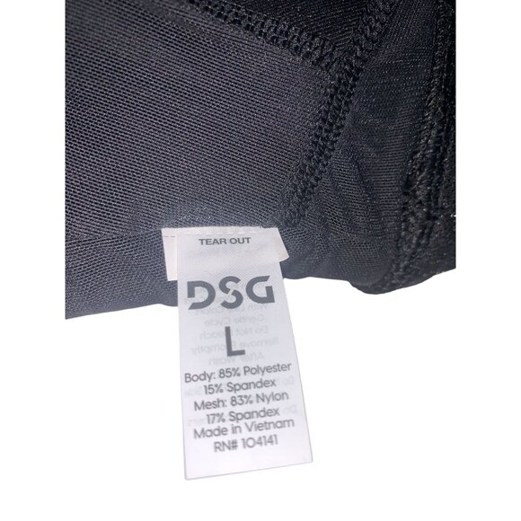 DSG Women's Black Metallic Sports Bra Racerback. Size Large - Picture 12 of 13